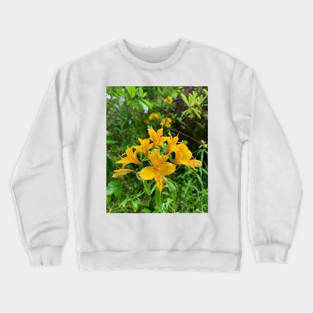 Lily in the rain Crewneck Sweatshirt by TerraDumont